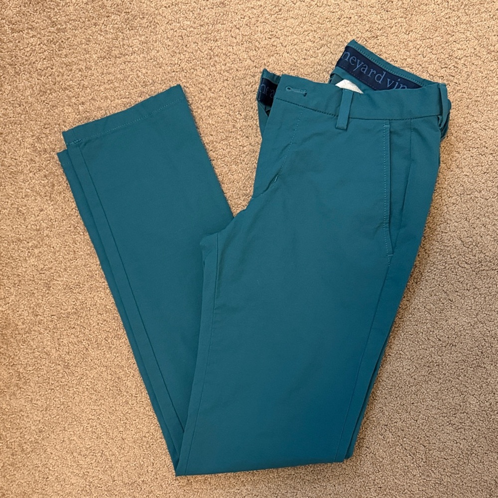 Vineyard Vines Men's green performance pants
